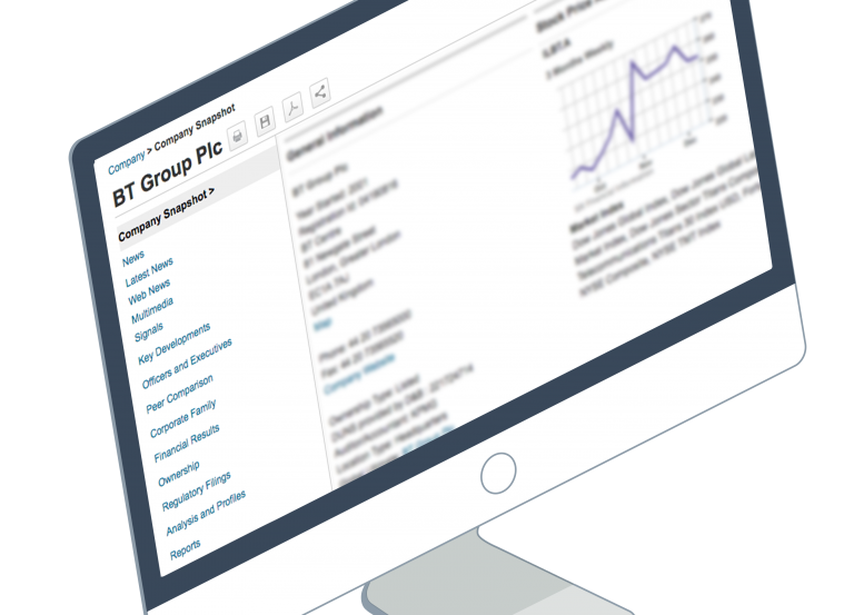 Companies & Executives Tab - Factiva